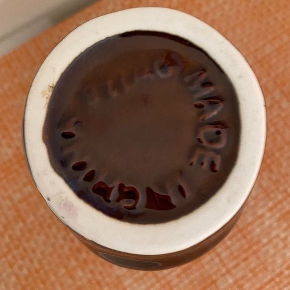 Brown Tiki Glass Made in China 6.5 T x 2 3/8 W - Picture 4 of 4